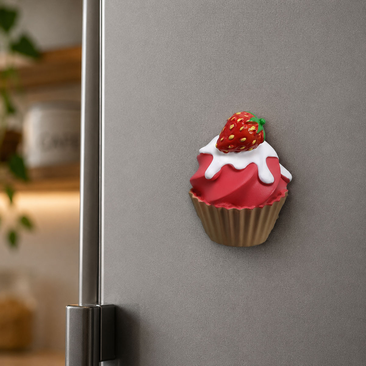 Magnete da frigorifero – Cupcake alla fragola – Immagine 3