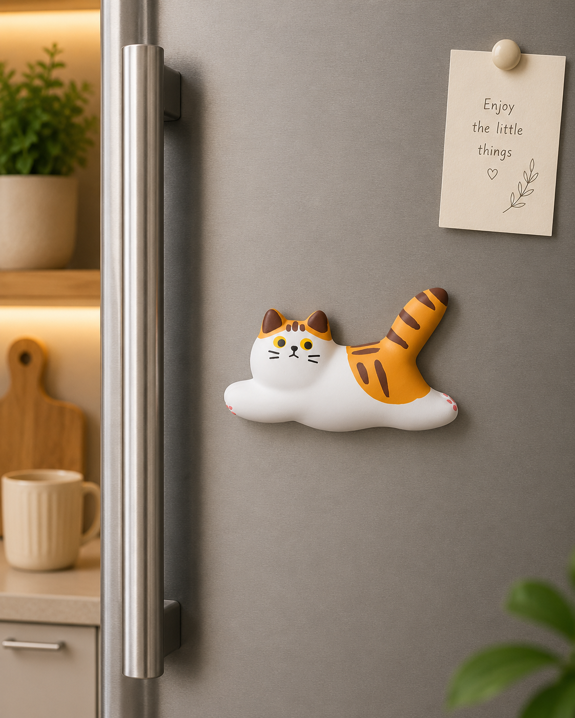 Magnete da frigorifero – Gatto tigrato arancione – Immagine 3