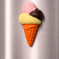 Magnete da frigorifero – Gelato a tre gusti – Immagine 1