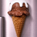 Magnete da frigorifero – Gelato al cioccolato con panna – Immagine 1