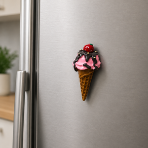 Magnete da frigorifero – Gelato alla fragola e cioccolato – Immagine 2