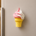 Magnete da frigorifero – Gelato alla fragola e vaniglia – Immagine 1