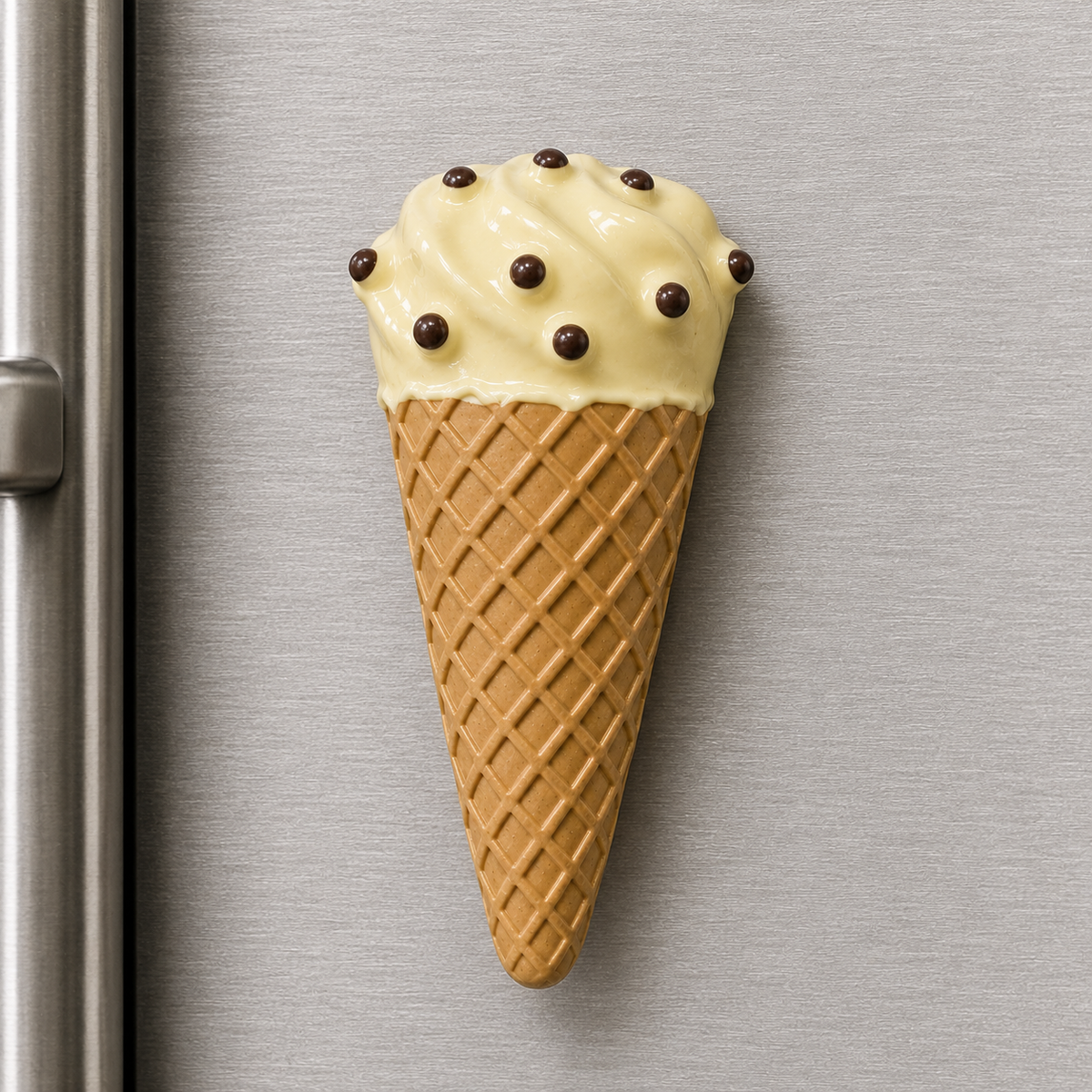 Magnete da frigorifero – Gelato alla vaniglia con scaglie di cioccolato – Immagine 1