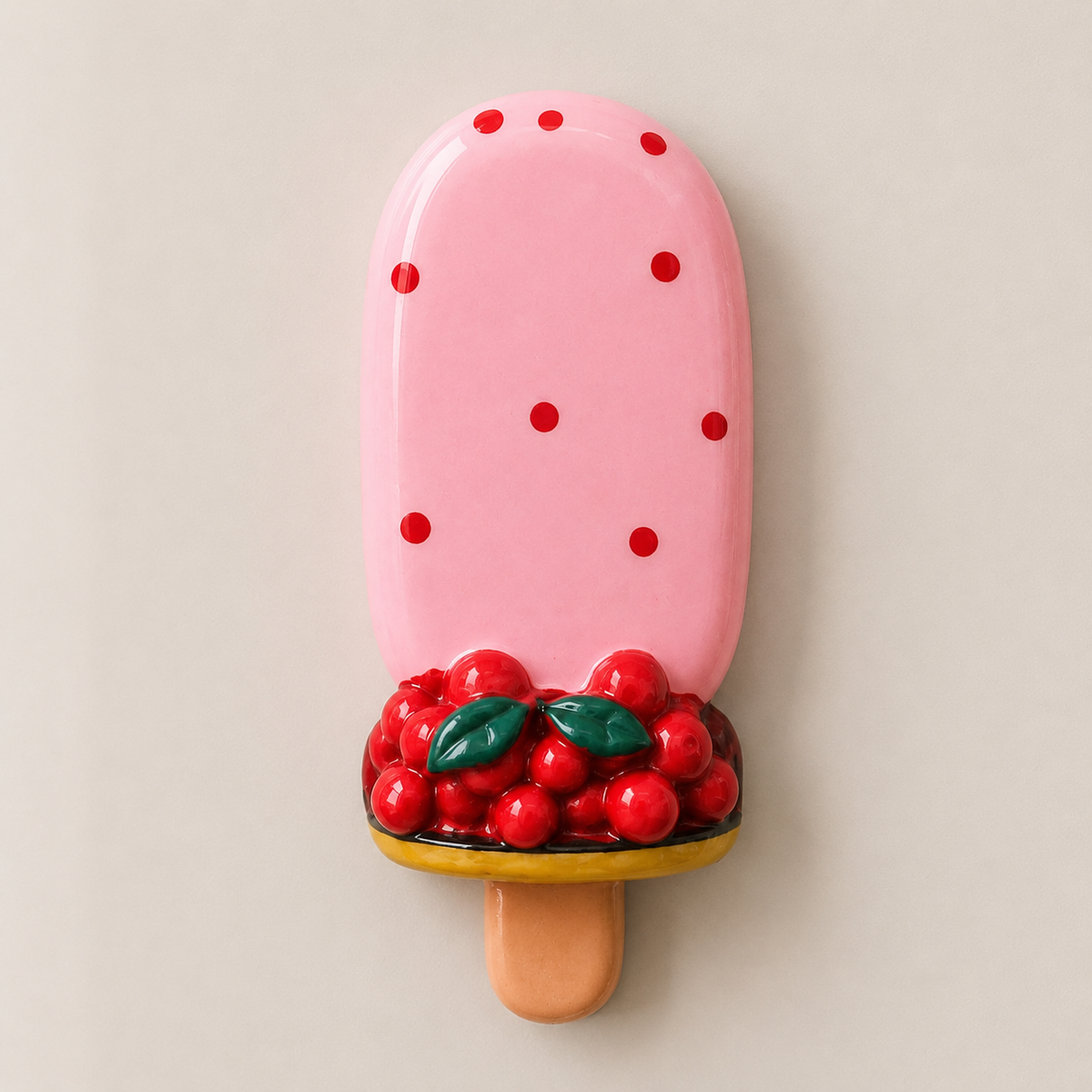 Magnete da frigorifero – Gelato rosa ai frutti di bosco – Immagine 2
