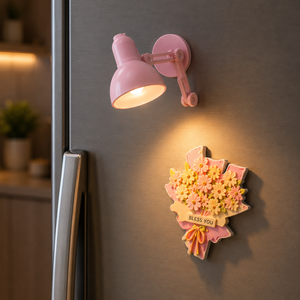 Magnete da frigorifero – Lampada rosa luminosa – Immagine 1