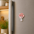 Magnete da frigorifero – Mazzo di garofani rosa – Immagine 1
