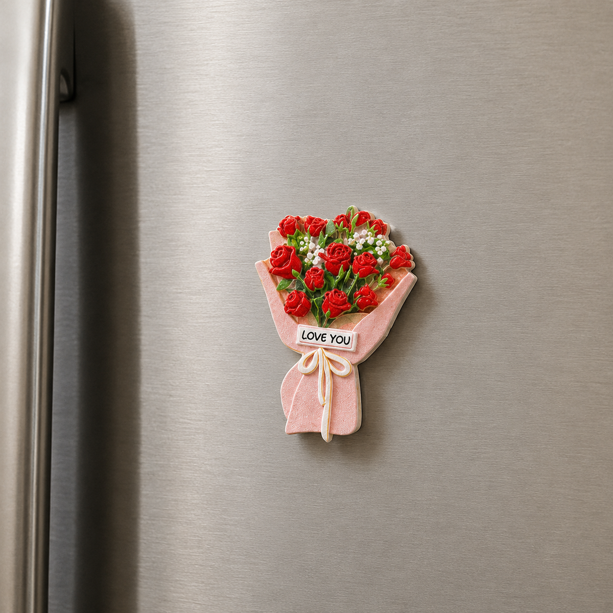Magnete da frigorifero – Mazzo di rose rosse – Immagine 1