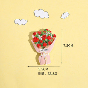 Magnete da frigorifero – Mazzo di rose rosse – Immagine 3