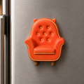Magnete da frigorifero – Poltrona arancione – Immagine 1