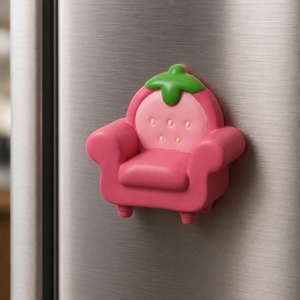 Magnete da frigorifero – Poltrona rosa alla fragola – Immagine 1