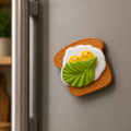 Magnete da frigorifero – Toast, uovo e lattuga – Immagine 1