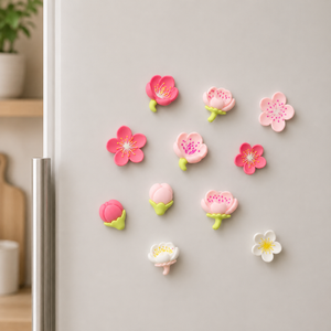Magneti da frigorifero fiori assortiti – 12 pezzi – Immagine 2