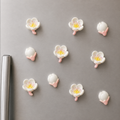 Magneti da frigorifero fiori bianchi – 9 pezzi – Immagine 1