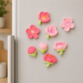 Magneti da frigorifero fiori rosa – 8 pezzi – Immagine 1