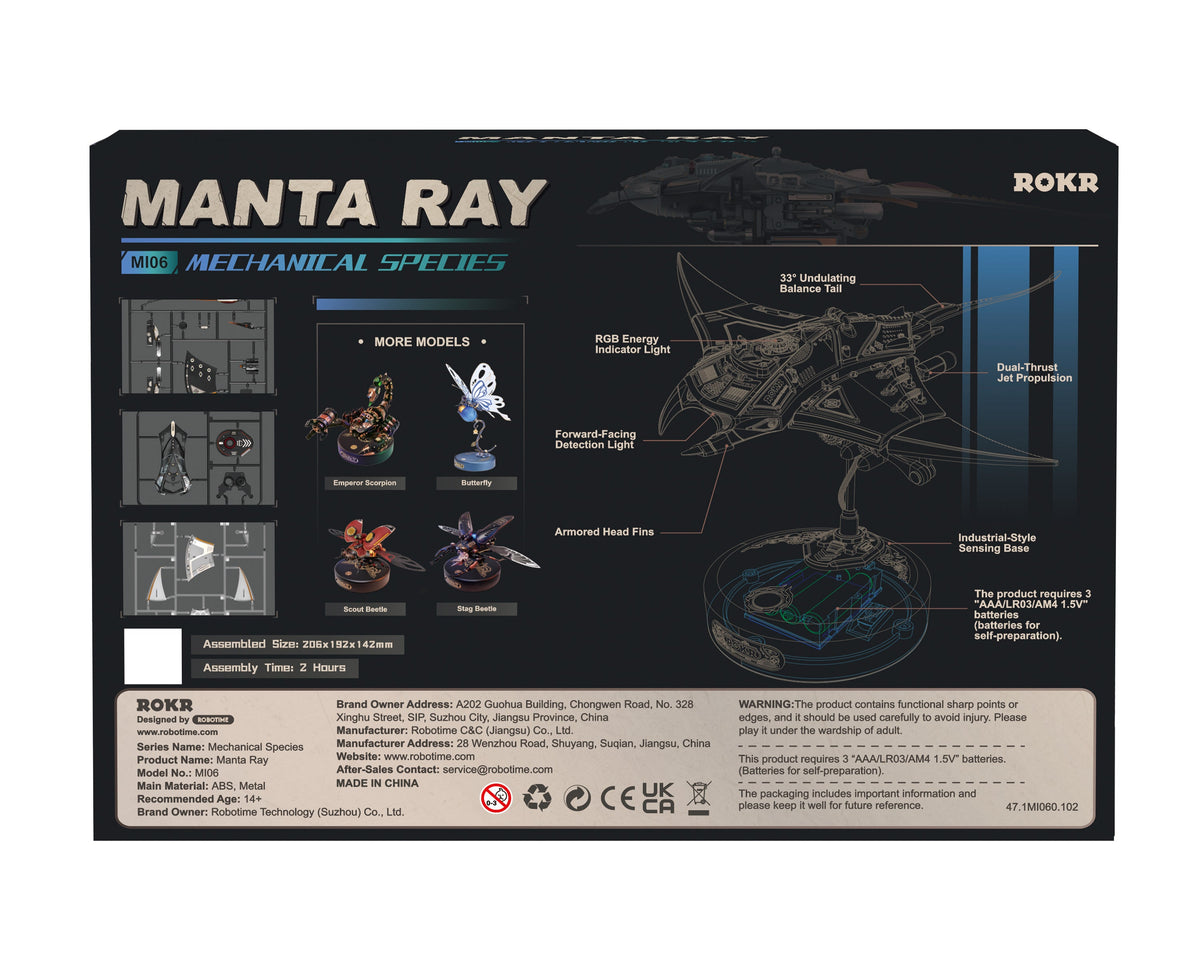 Manta meccanica da assemblare – Immagine 4