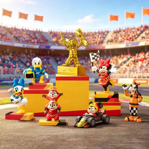 Collezione di statuine Topolino e amici al gran premio con trofeo