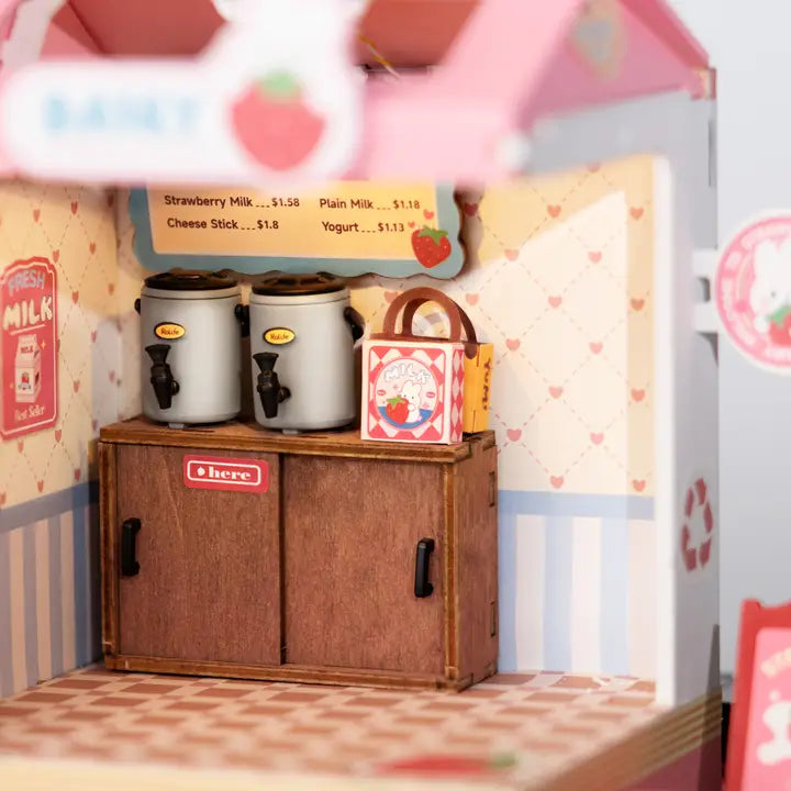 Negozio di latte alla fragola in miniatura – Immagine 12