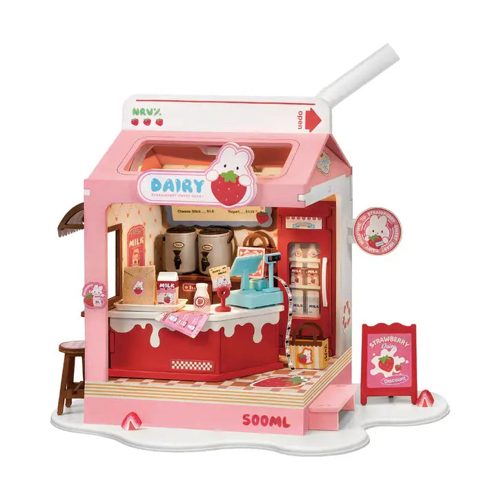 Negozio di latte alla fragola in miniatura – Immagine 2