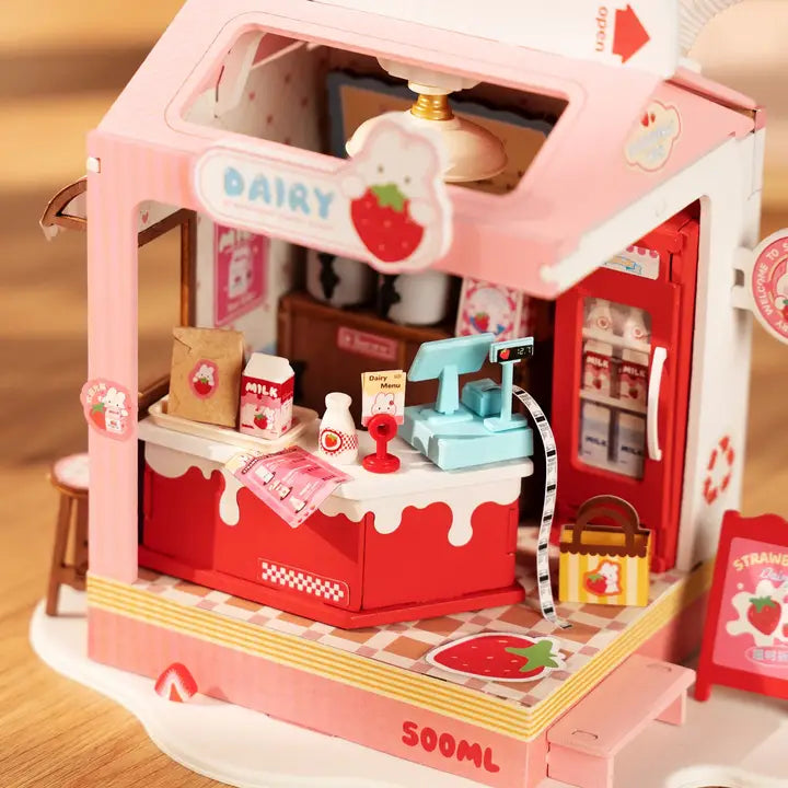 Negozio di latte alla fragola in miniatura – Immagine 3