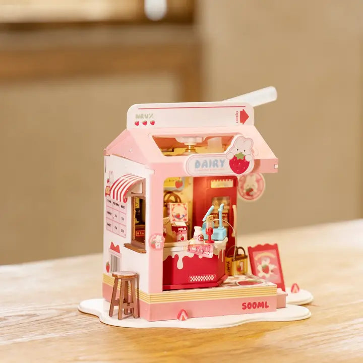 Negozio di latte alla fragola in miniatura – Immagine 8