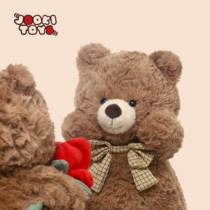 Orso classico di peluche con fiocco – 28,5 cm – Immagine 4