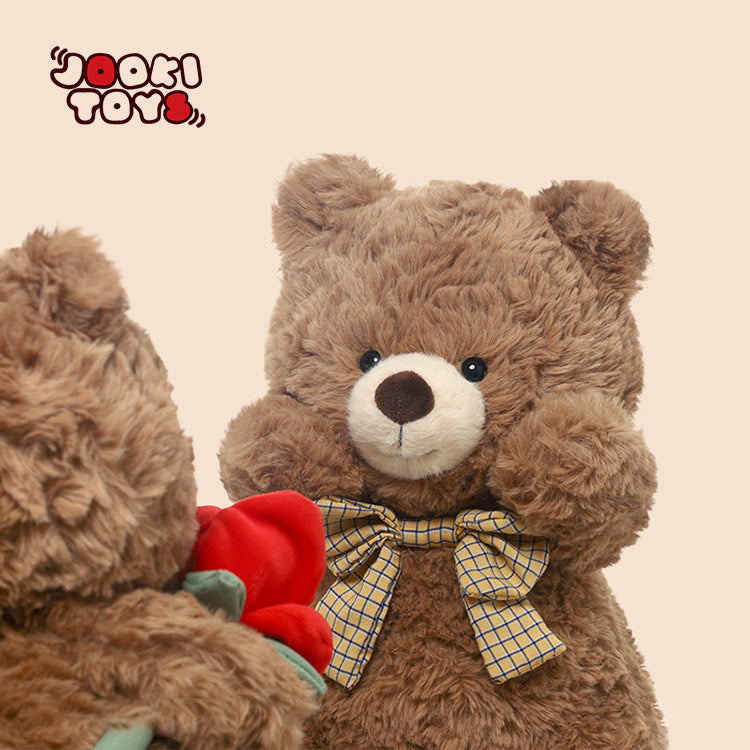 Orso classico di peluche con fiocco – 28,5 cm – Immagine 4