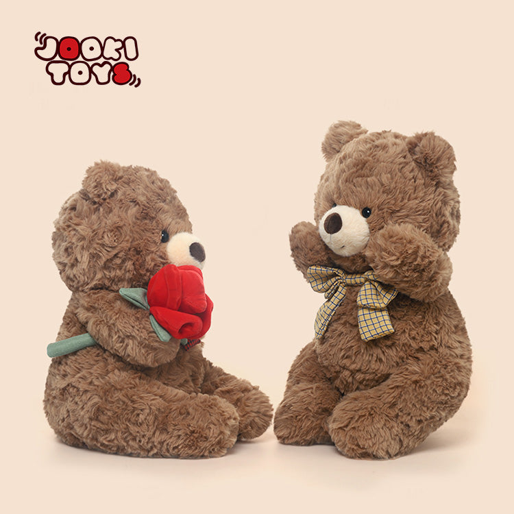 Orso classico di peluche con fiocco – 28,5 cm – Immagine 5