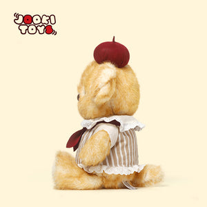 Orso elegante di peluche con cappello – 38 cm – Immagine 6