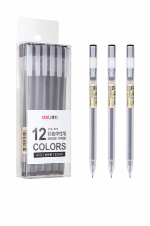 Penna gel nera a punta fine – 0,5 mm – Immagine 5