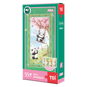 Puzzle panda con cornice in acrilico – 55 pezzi – Immagine 1