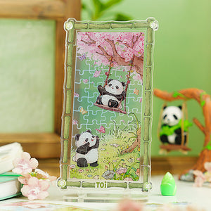 Puzzle panda con cornice in acrilico – 55 pezzi – Immagine 11