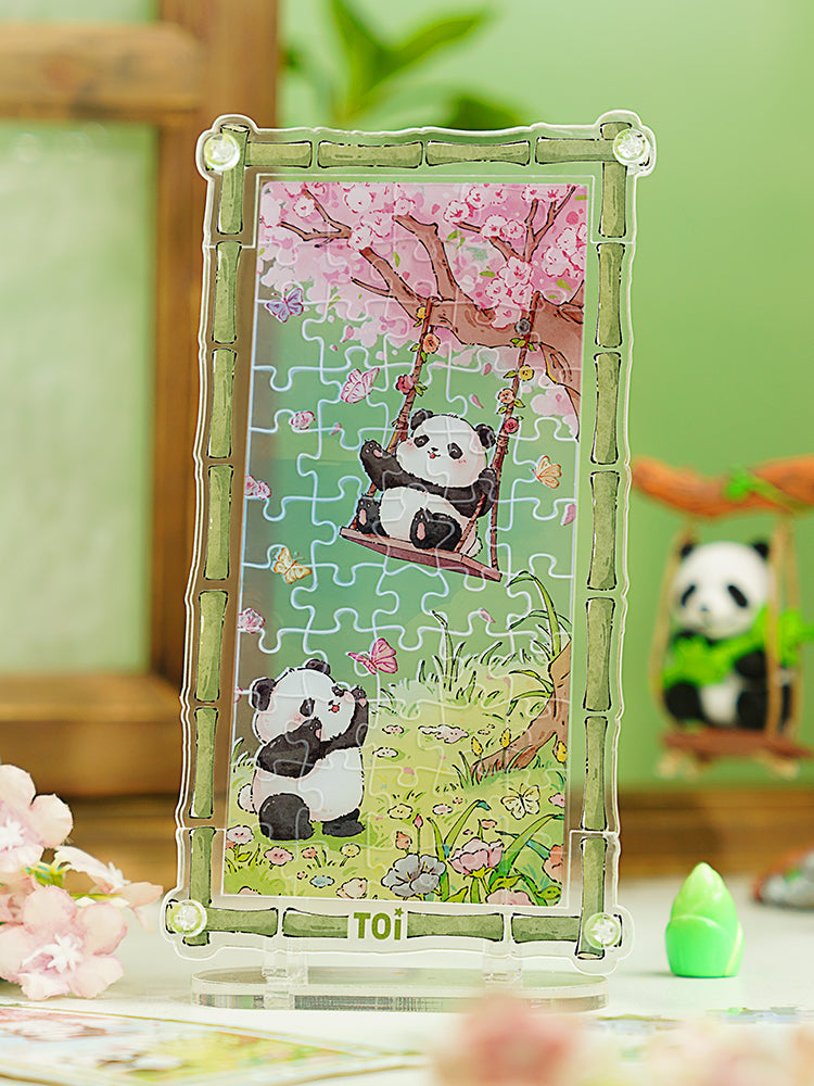 Puzzle panda con cornice in acrilico – 55 pezzi – Immagine 12