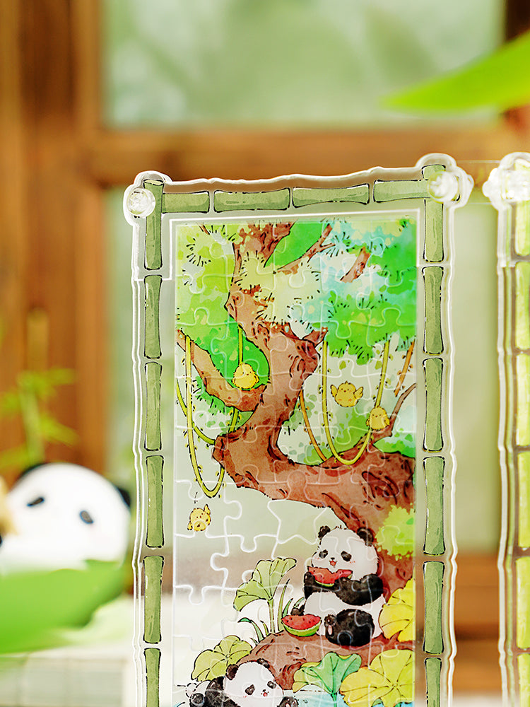 Puzzle panda con cornice in acrilico – 55 pezzi – Immagine 4