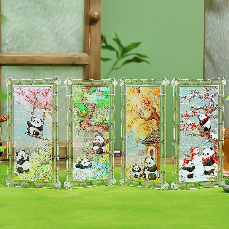 Puzzle panda con cornice in acrilico – 55 pezzi – Immagine 7