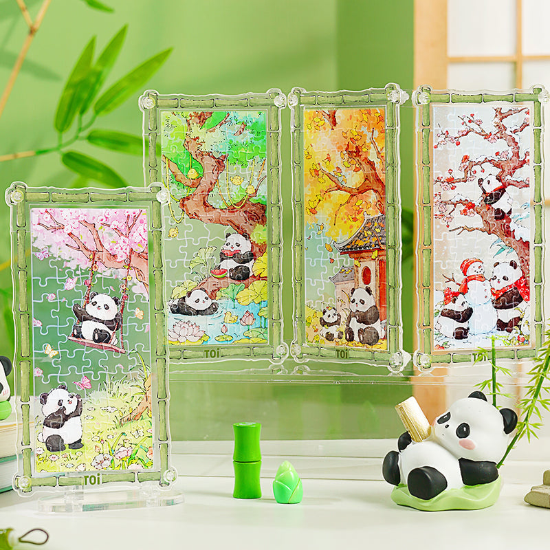 Puzzle panda con cornice in acrilico – 55 pezzi – Immagine 8