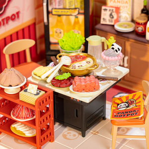 Ristorante del panda con pentola calda in miniatura – Immagine 2