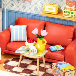 Salotto rustico blu in miniatura – Immagine 4