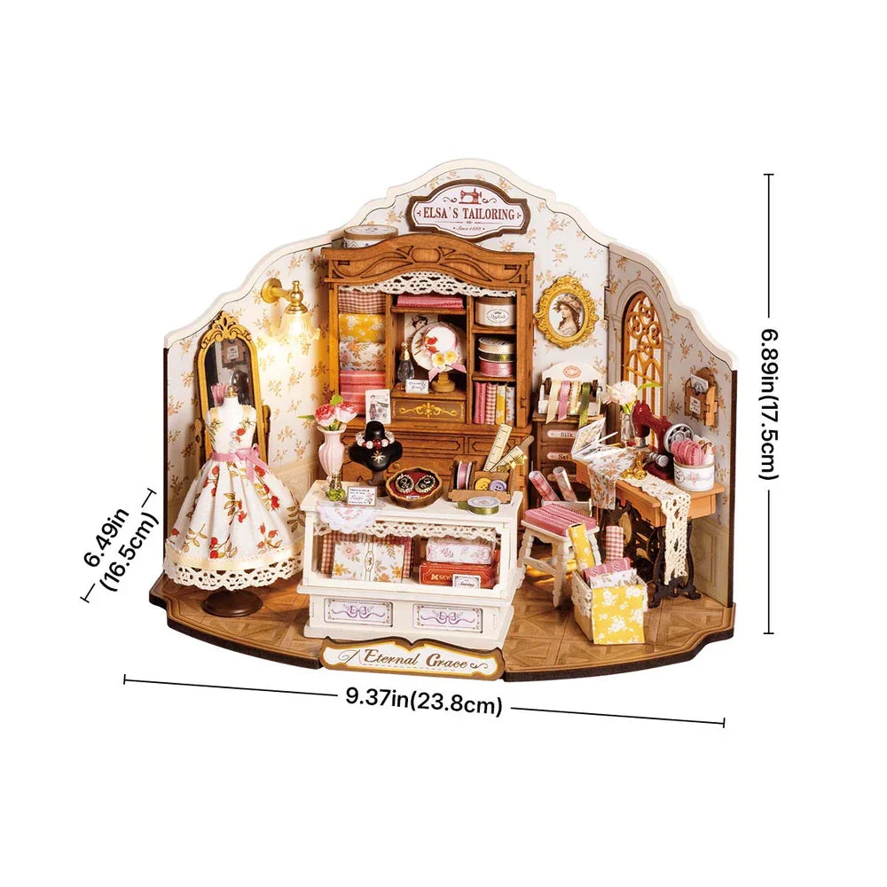 Sartoria in miniatura con illuminazione – Immagine 6