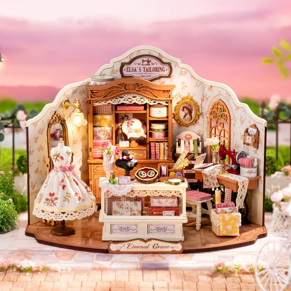 Sartoria in miniatura con illuminazione – Immagine 7