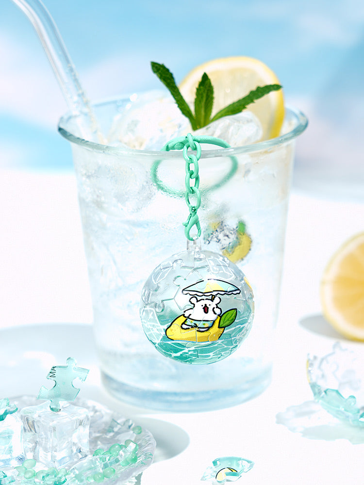 Sfera puzzle ad acqua con catenella – Immagine 5