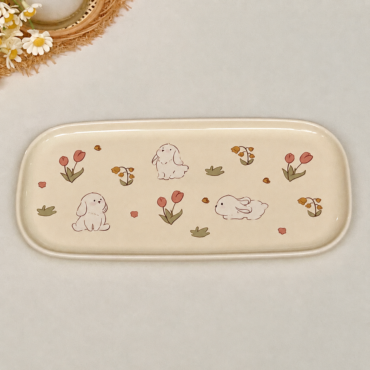 Tazza e piattino in ceramica a tulipano – 120 ml – Immagine 7