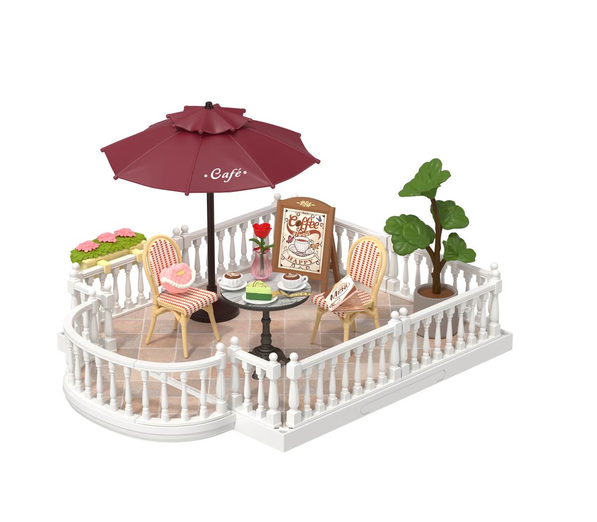 Terrazza del caffè in miniatura da assemblare – Immagine 1